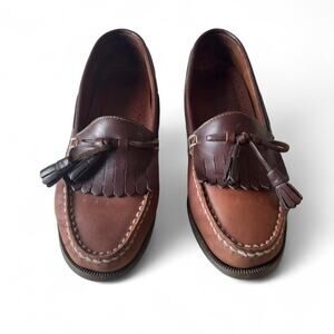 Duck Head Men’s Brown Leather Tassel Loafers Size 8.5M